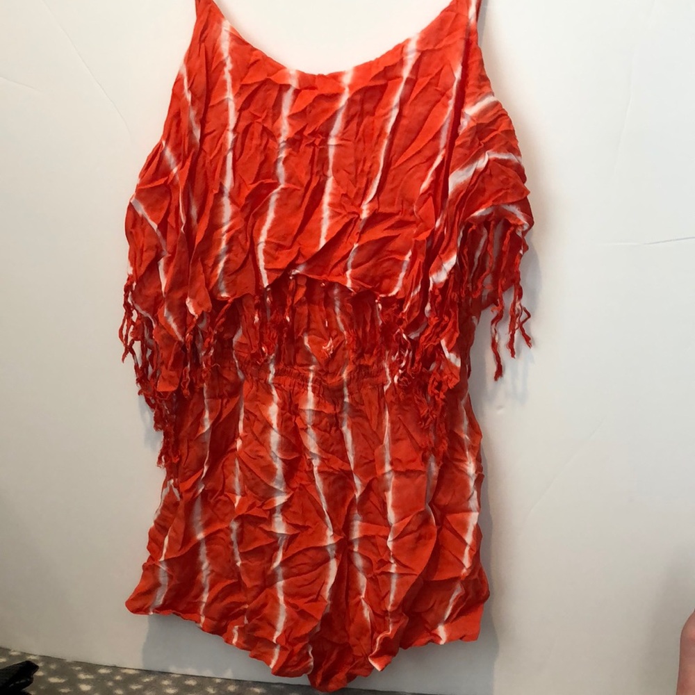 Revolve Indah tie dye fringe Romper